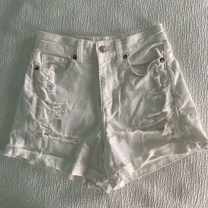 American Eagle White Jean Shorts